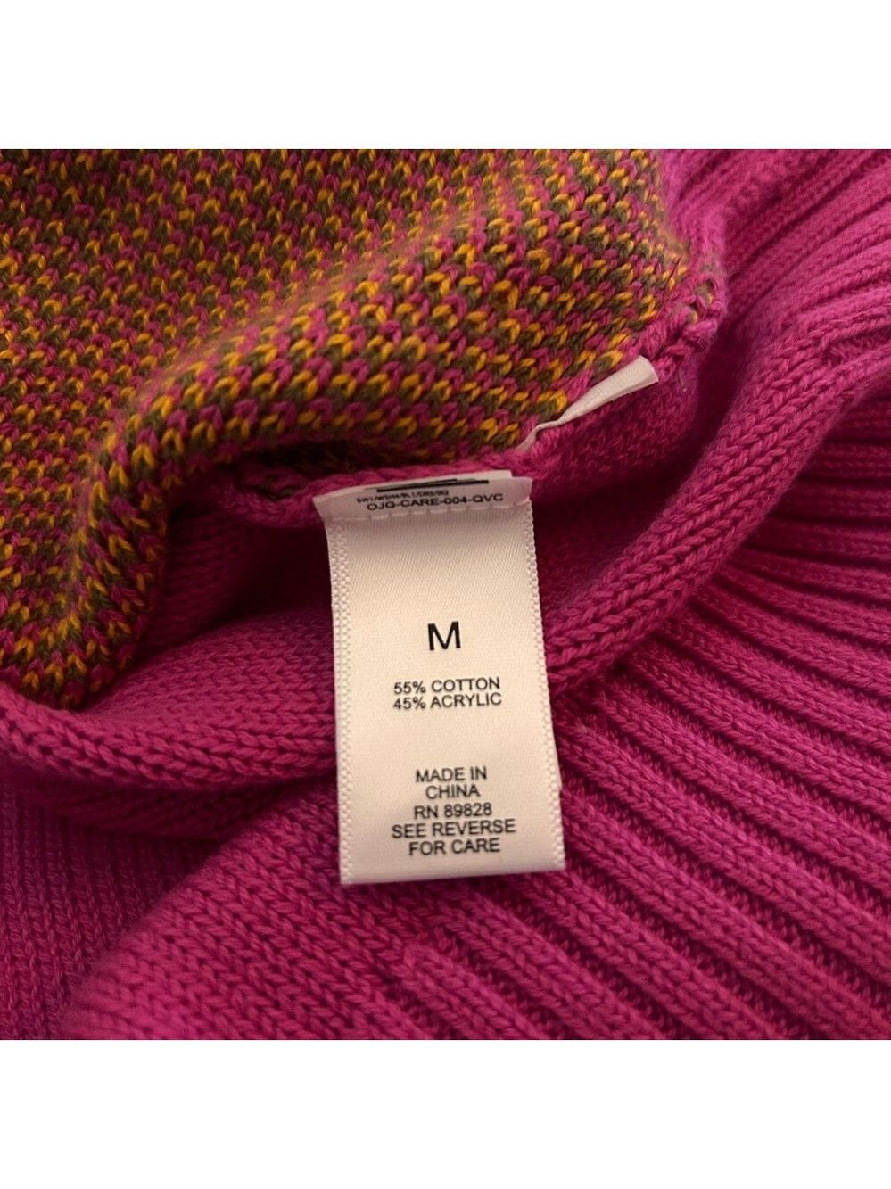 NWOT LOGO Lori Goldstein Smiley World Crew Neck Sweater M - Picture 6 of 6
